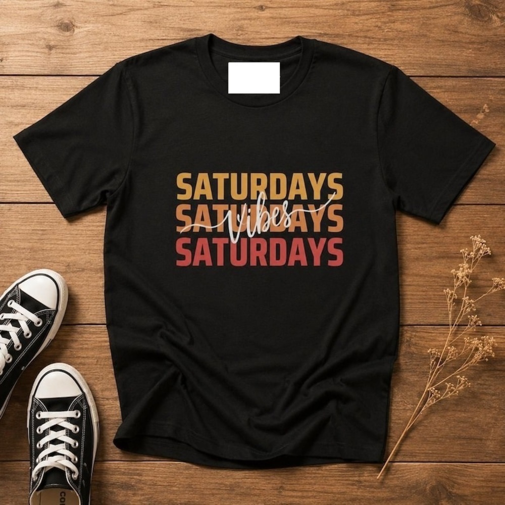Saturdays Graphic Tee Black Unisex
